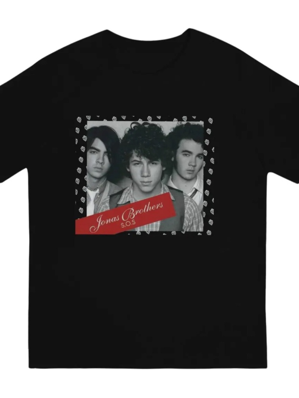 Black Jonas Brothers S.O.S. Graphic Tee
